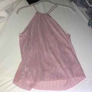 Sparkly pink halter top